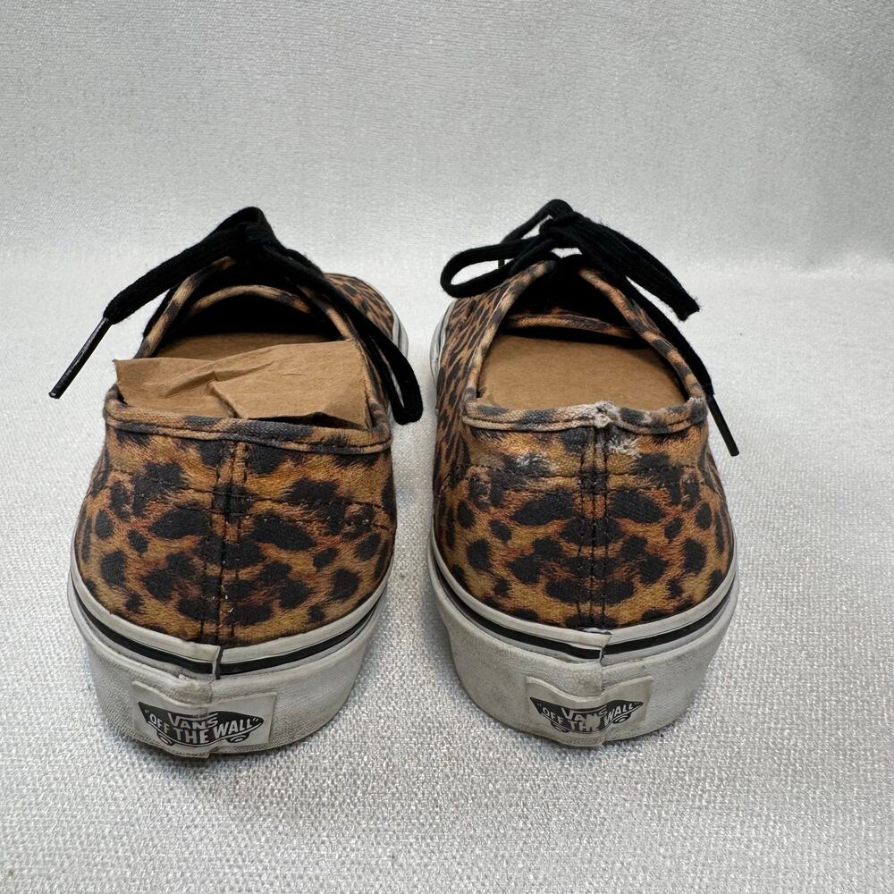 Vans Unisex Leopard Print Canvas Lace up Low Top Athletic Sneaker Size 7 Men 5.5 - Picture 4 of 9